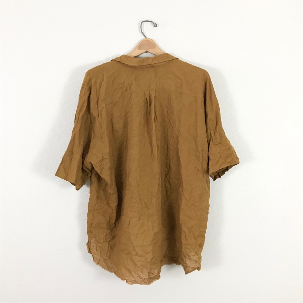 Free People XS Best Of Me Blouse Top Bronze Brown - Picture 8 of 8
